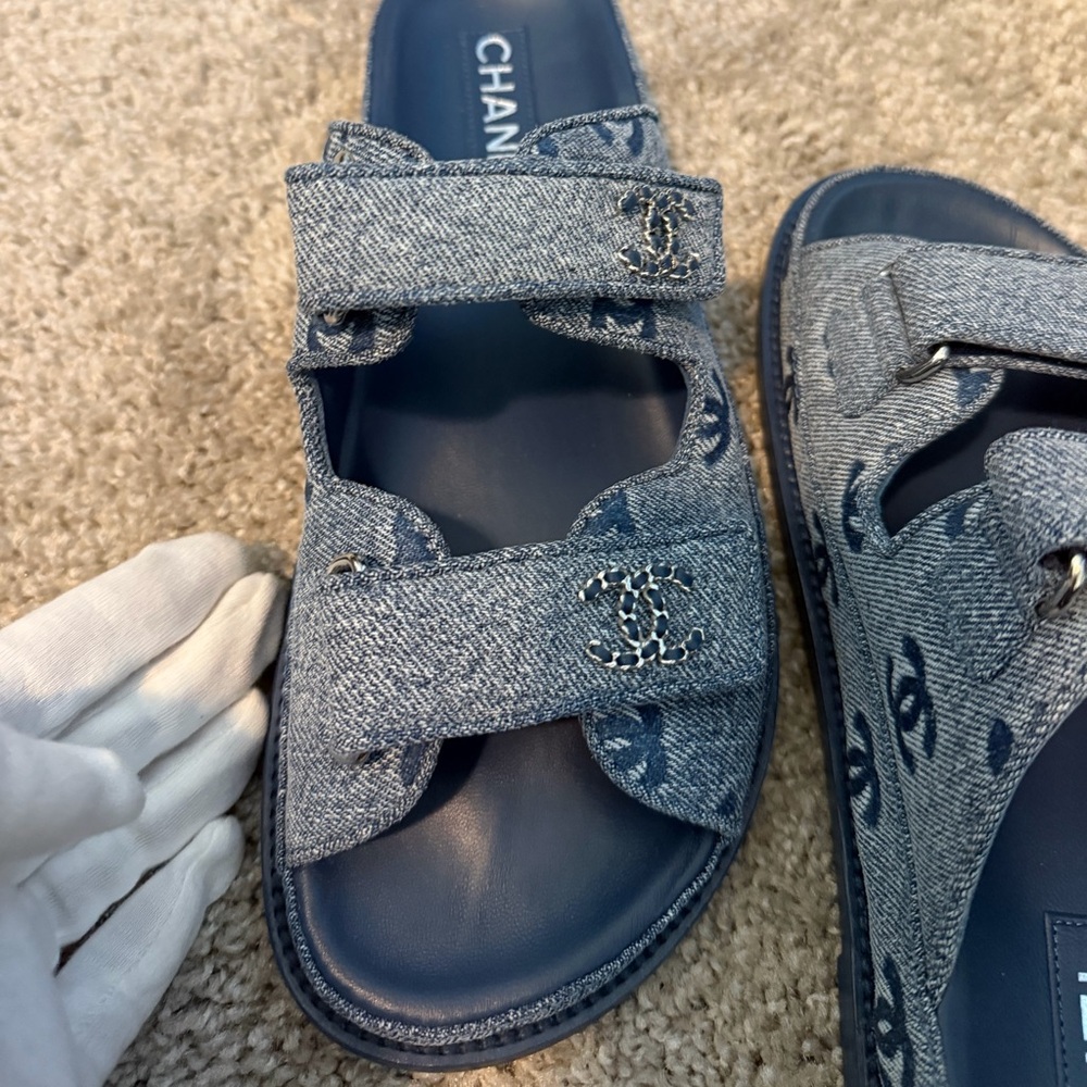 ChanelDenim Blue Sandals 2025